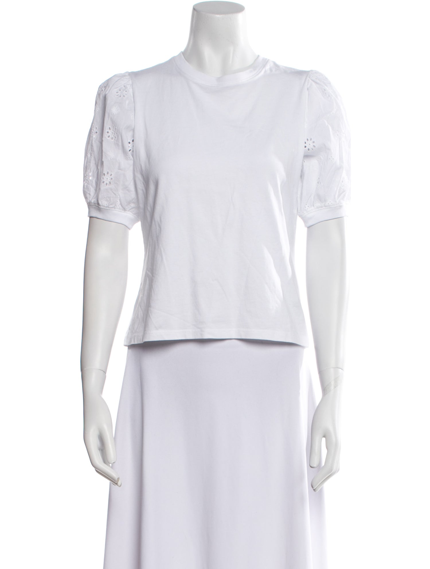 FRAME Mock Neck Short Sleeve T-Shirt