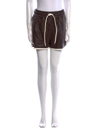 FRAME Leather Mini Shorts
