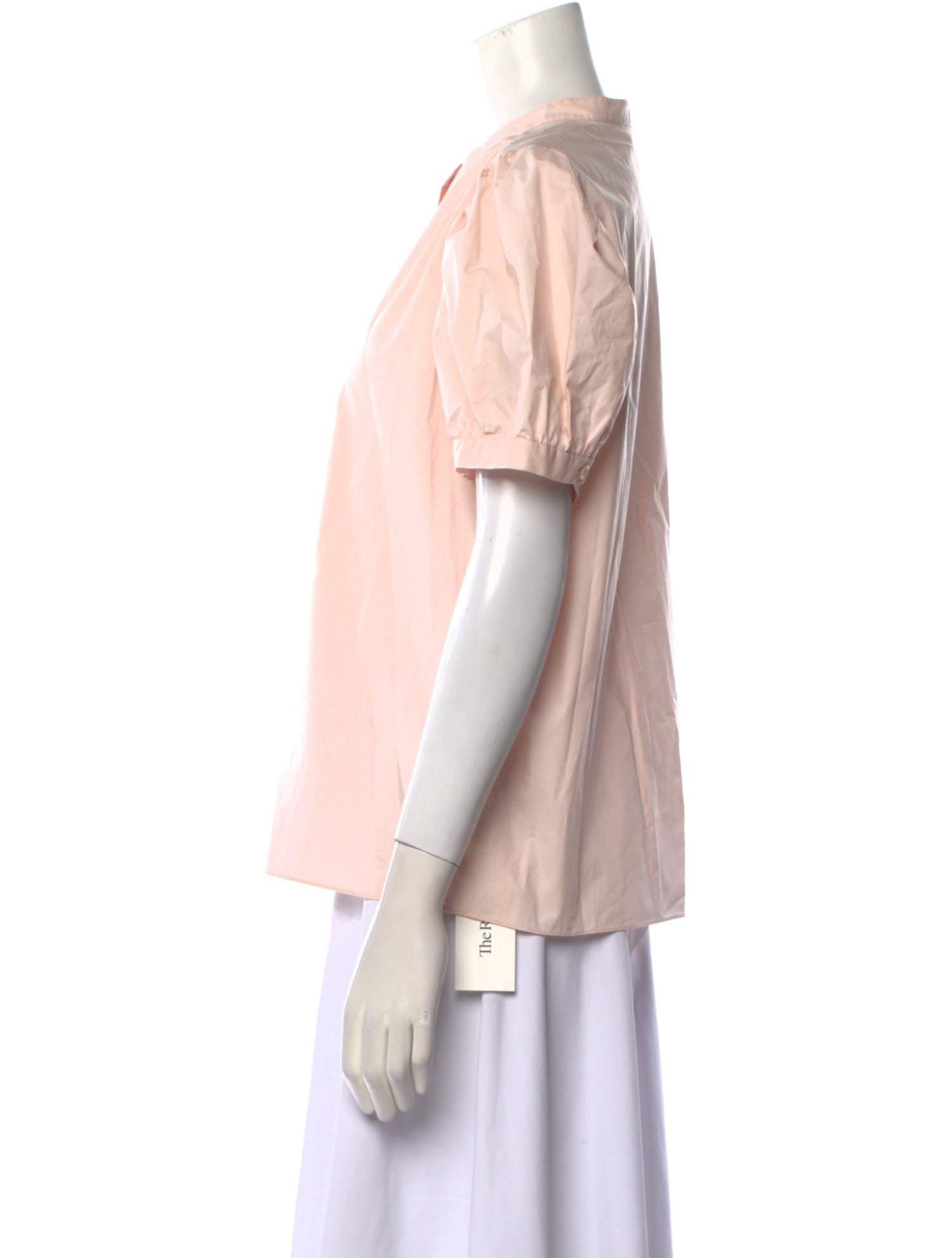 FRAME Crew Neck Short Sleeve Button-Up Top w/ Tags