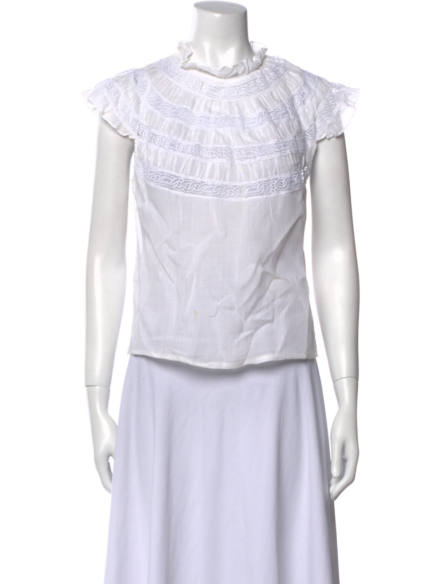 FRAME Crew Neck Short Sleeve Blouse