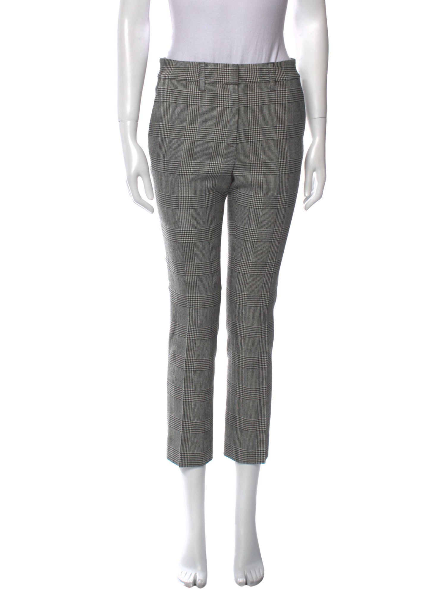 FRAME Plaid Print Straight Leg Pants