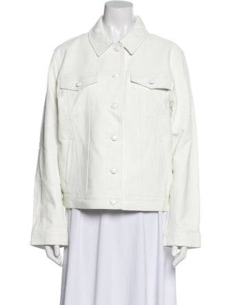 FRAME Leather Denim Jacket