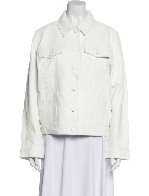 FRAME Leather Denim Jacket