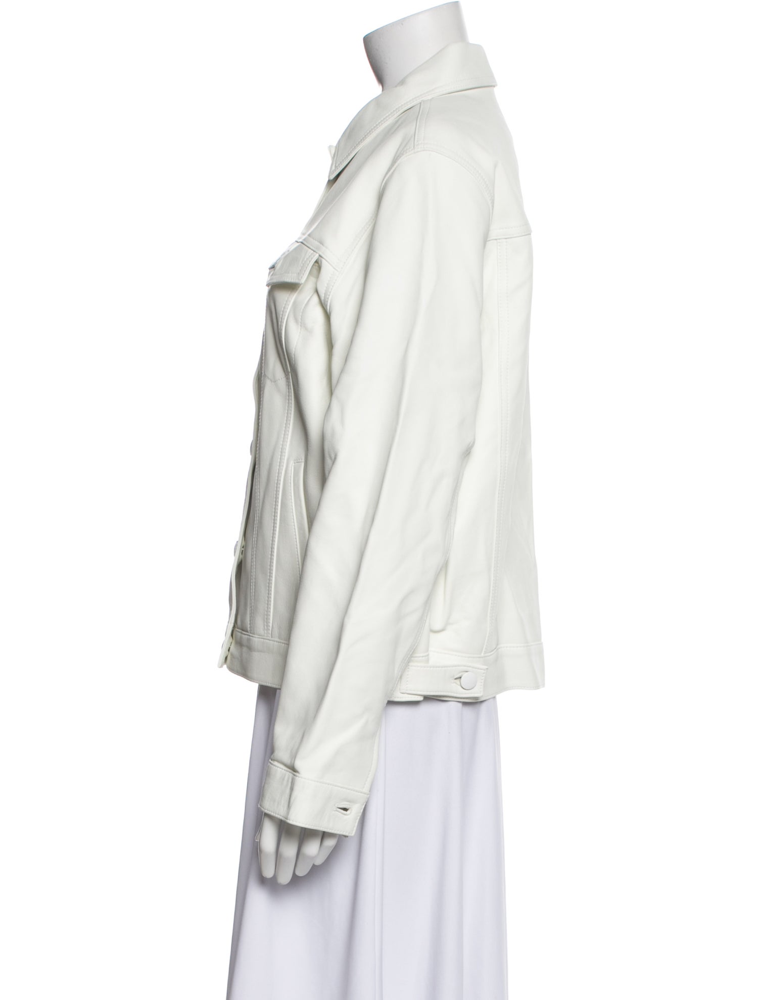 FRAME Leather Denim Jacket