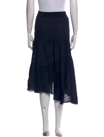 FRAME Ruffle Embellishment Knee-Length Skirt