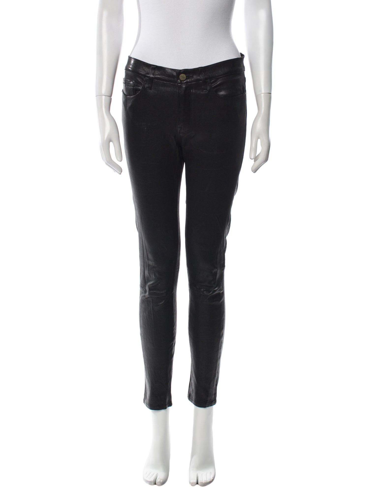 FRAME Lamb Leather Skinny Leg Pants