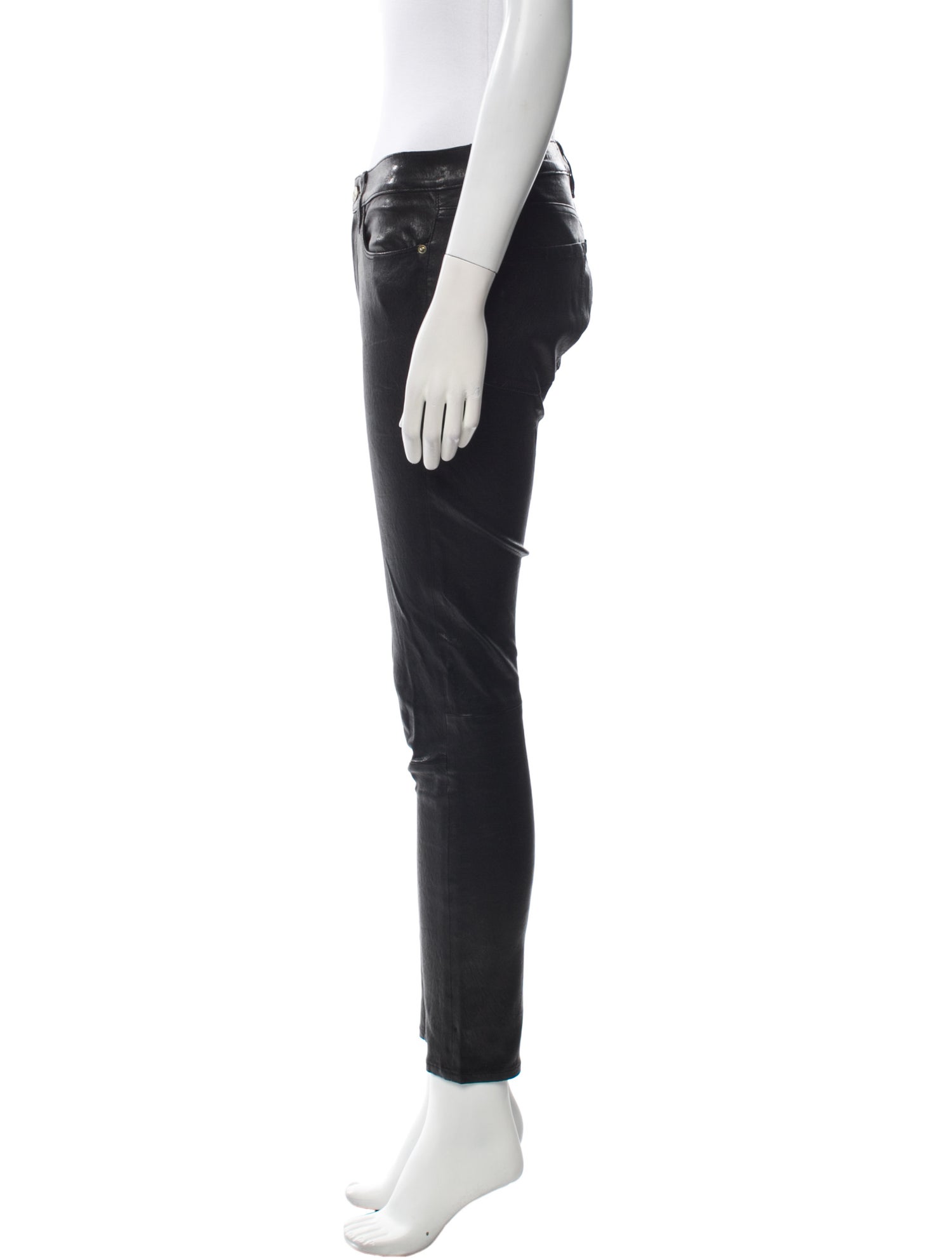 FRAME Lamb Leather Skinny Leg Pants