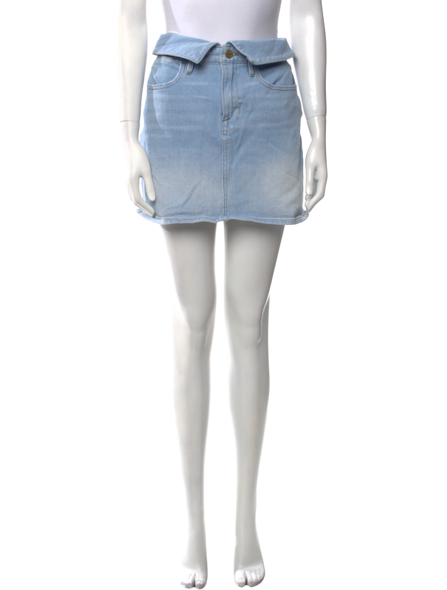 FRAME Distressed Accents Mini Skirt