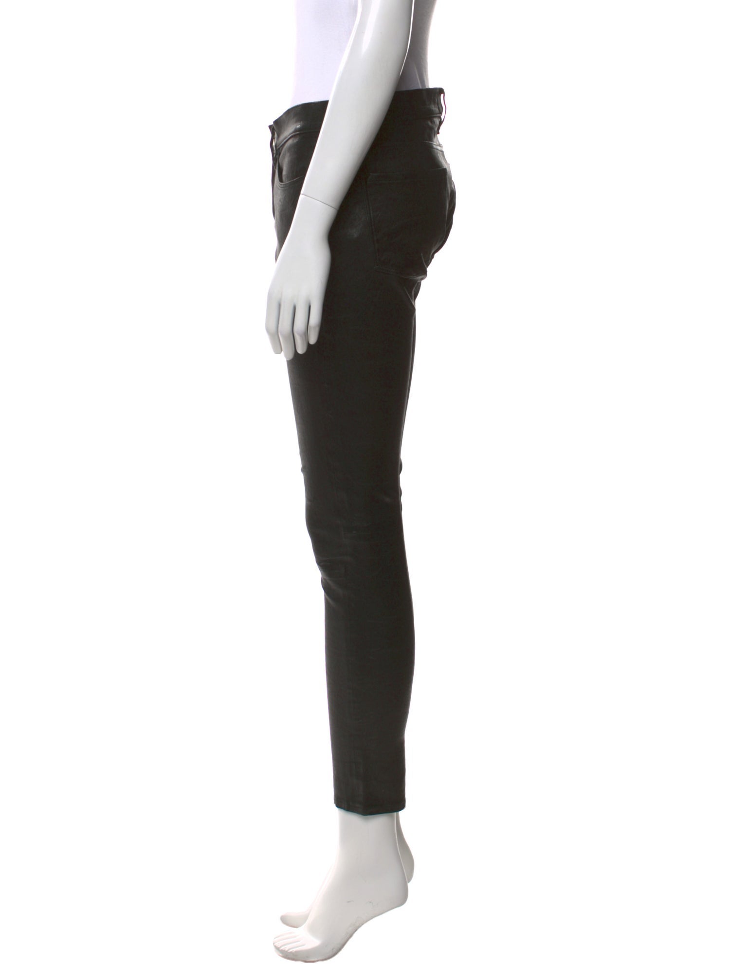 FRAME Leather Skinny Leg Pants