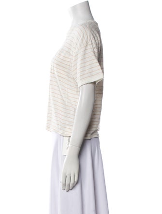FRAME Linen Striped T-Shirt