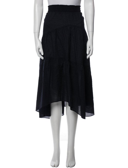 FRAME Ruffle Embellishment Midi Length Skirt