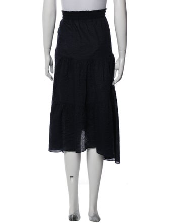 FRAME Ruffle Embellishment Midi Length Skirt