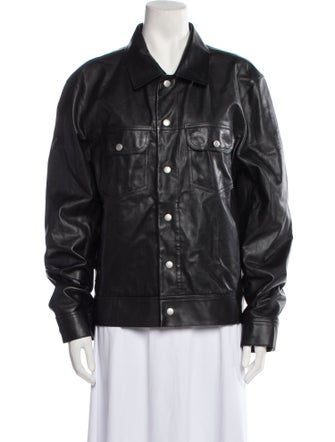 FRAME Calf Leather Bomber Jacket
