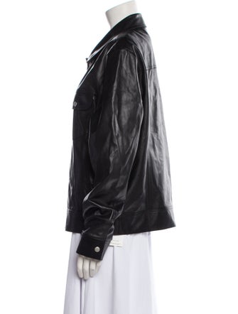FRAME Calf Leather Bomber Jacket