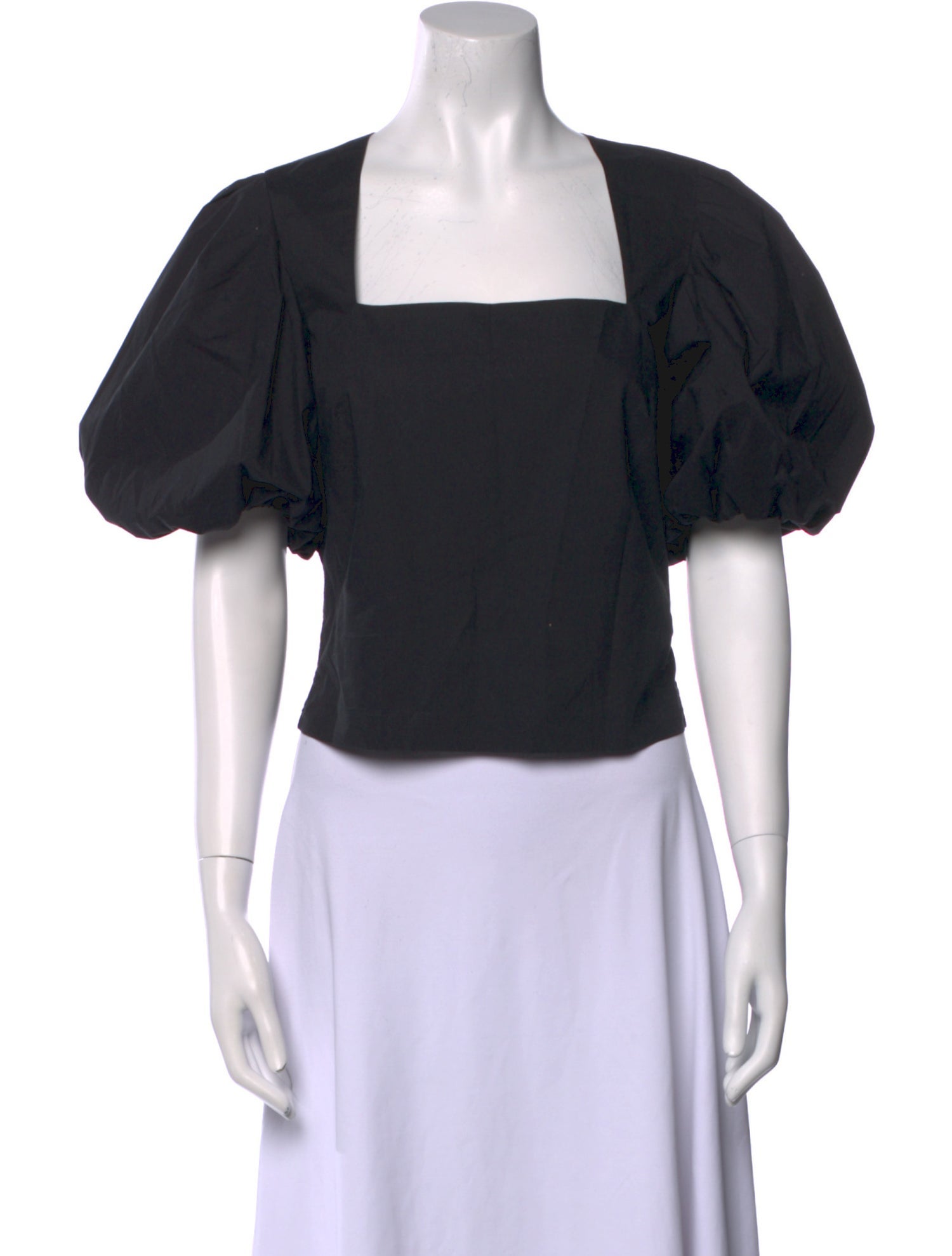 FRAME Square Neckline Short Sleeve Crop Top