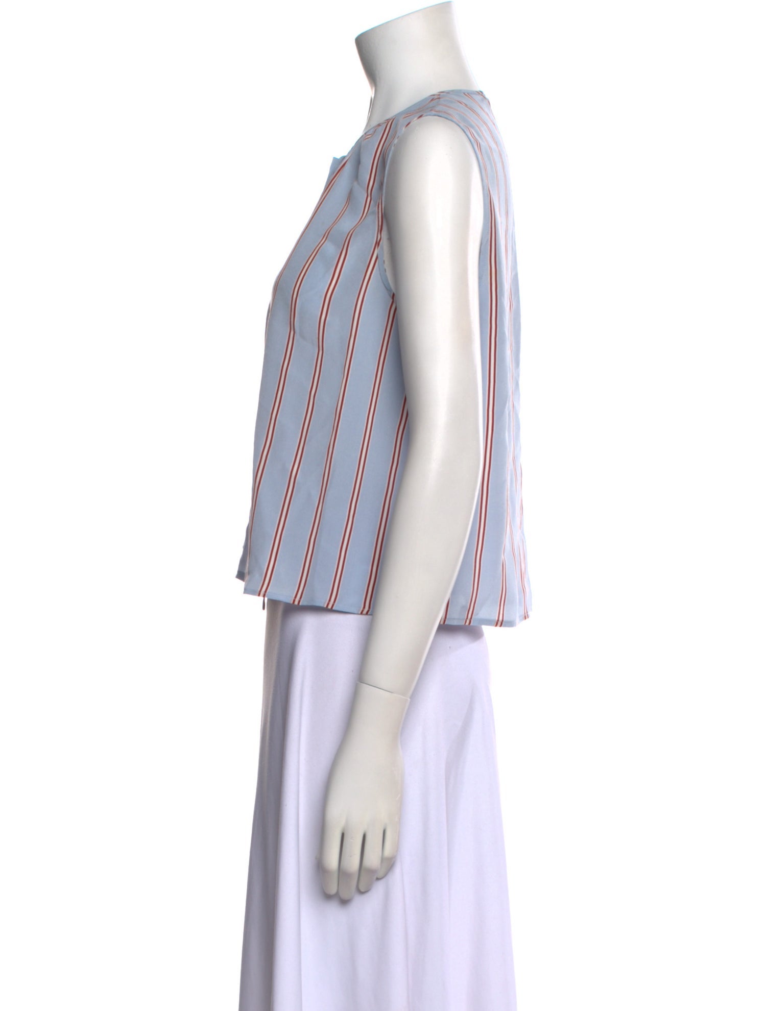 FRAME Silk Striped Crop Top