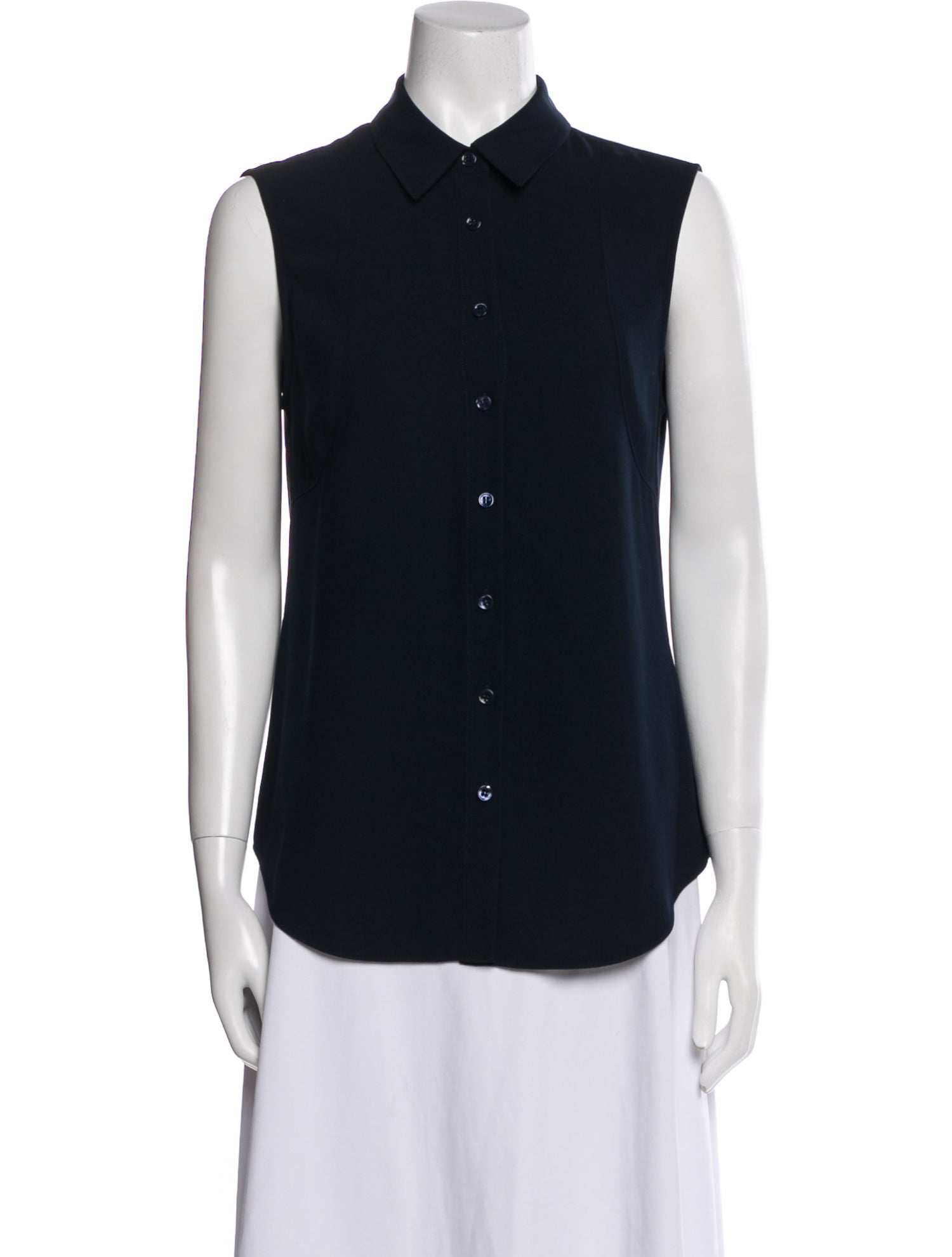 FRAME Sleeveless Button-Up Top