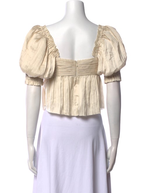 FRAME Square Neckline Short Sleeve Crop Top