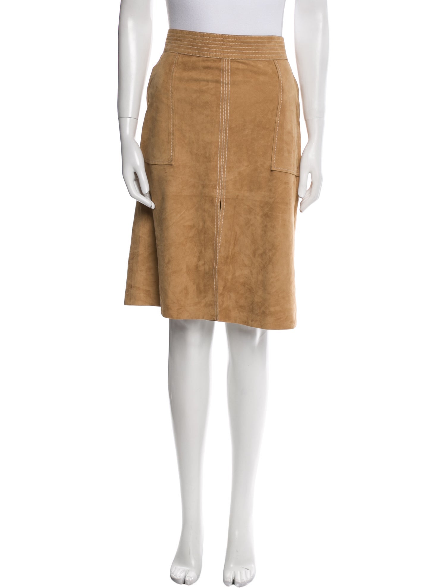 FRAME Suede Knee-Length Skirt