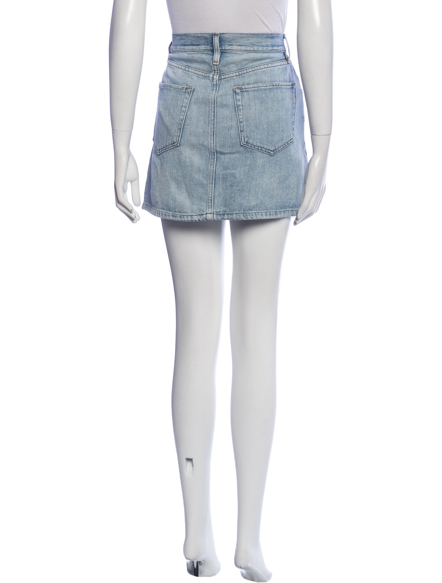 FRAME Distressed Accents Mini Skirt