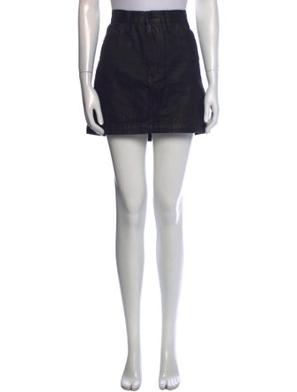 FRAME Raw-Edge Trim Mini Skirt