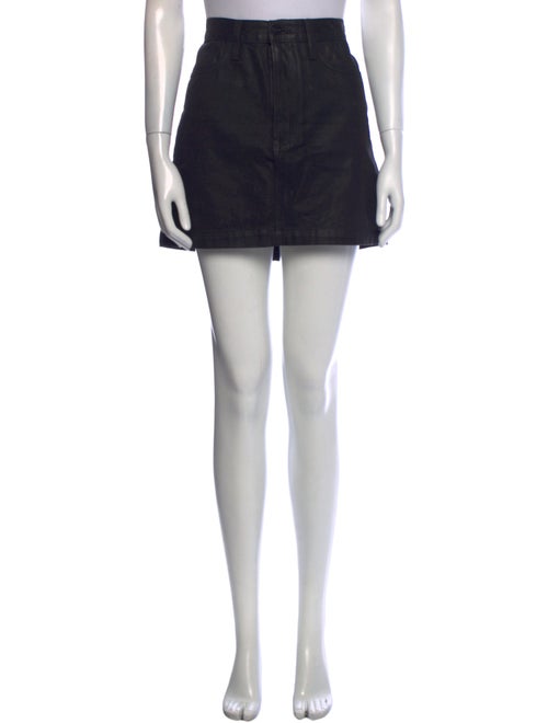 FRAME Raw-Edge Trim Mini Skirt