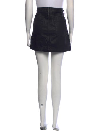FRAME Raw-Edge Trim Mini Skirt