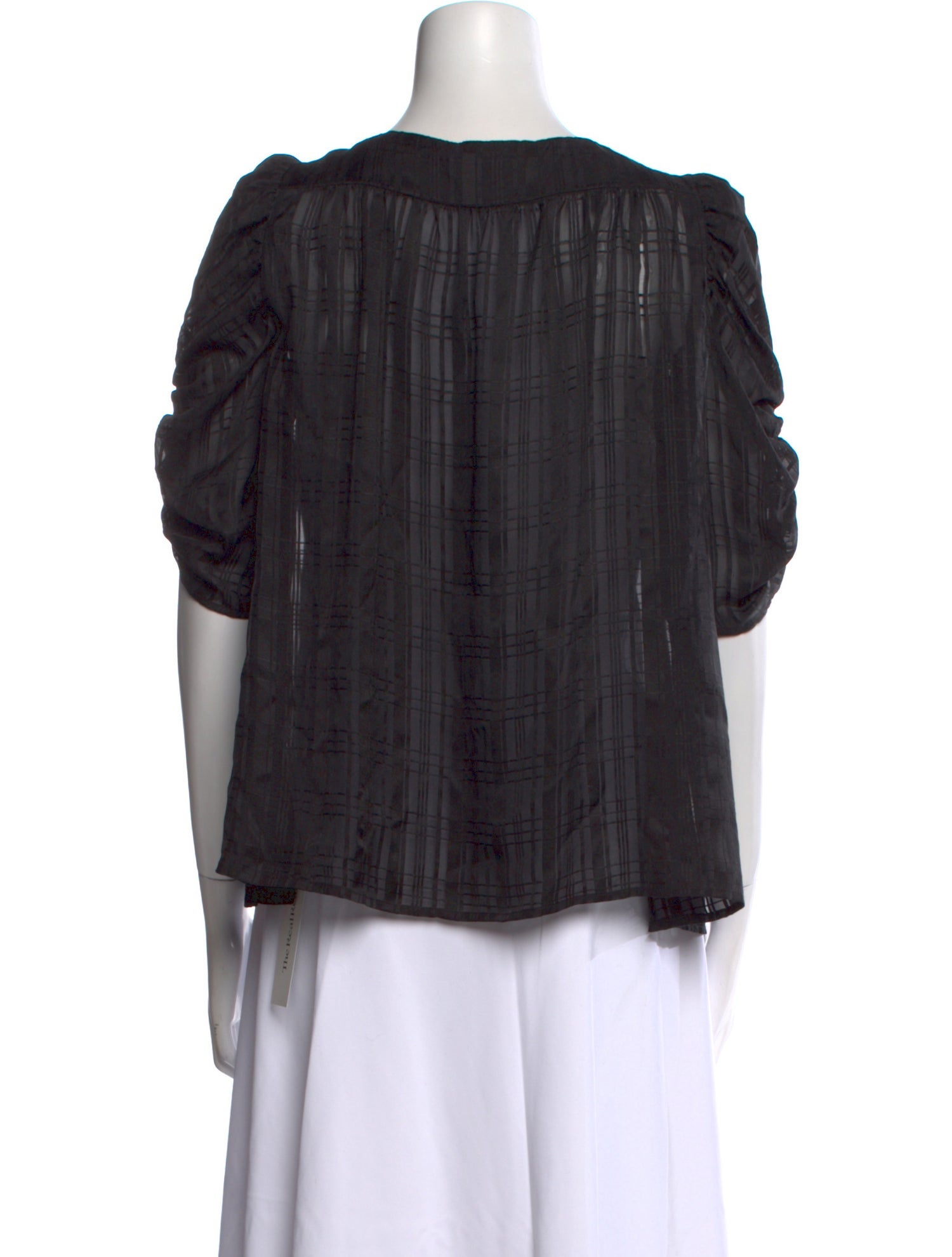 FRAME Silk Scoop Neck Blouse