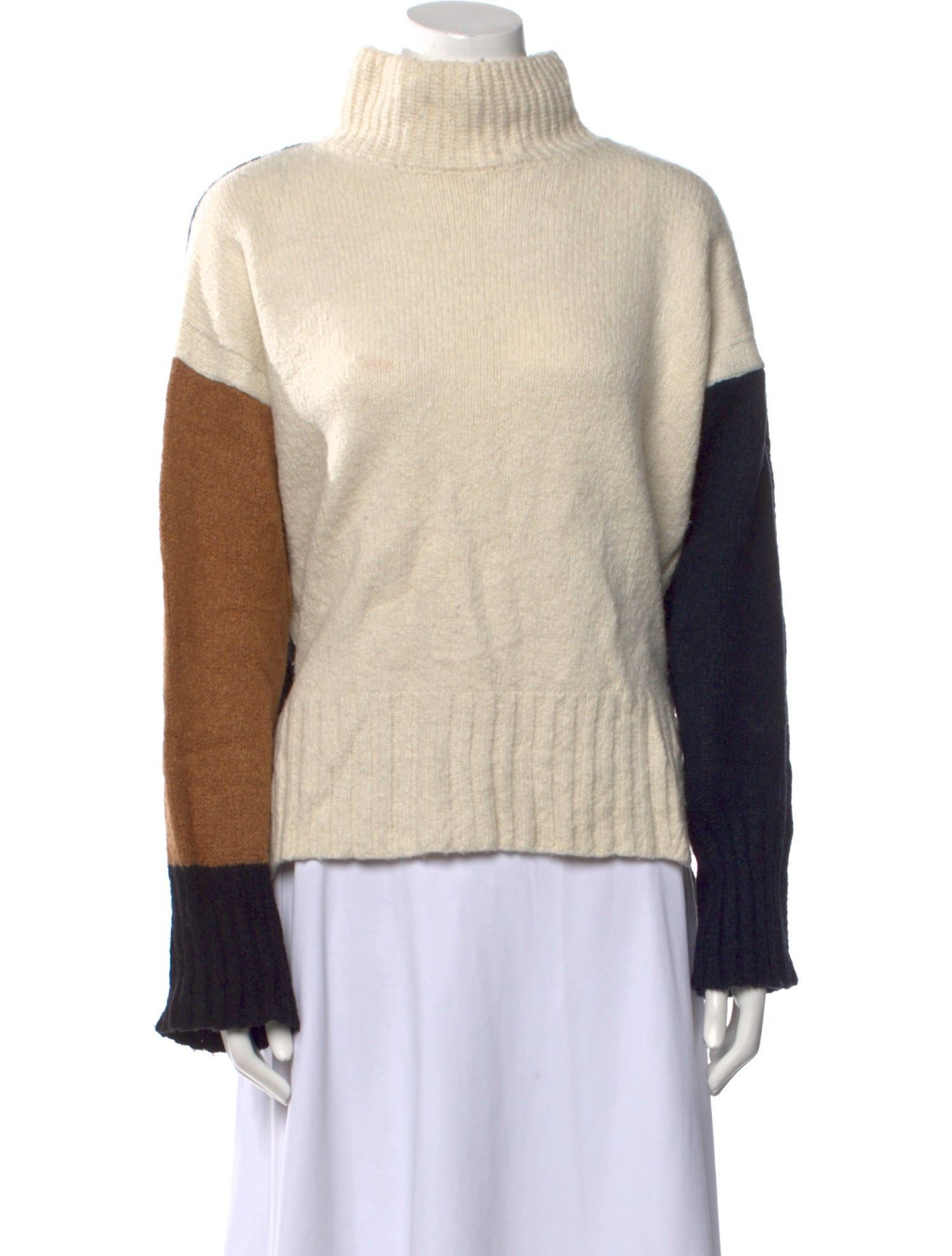 FRAME Virgin Wool Colorblock Pattern Sweater