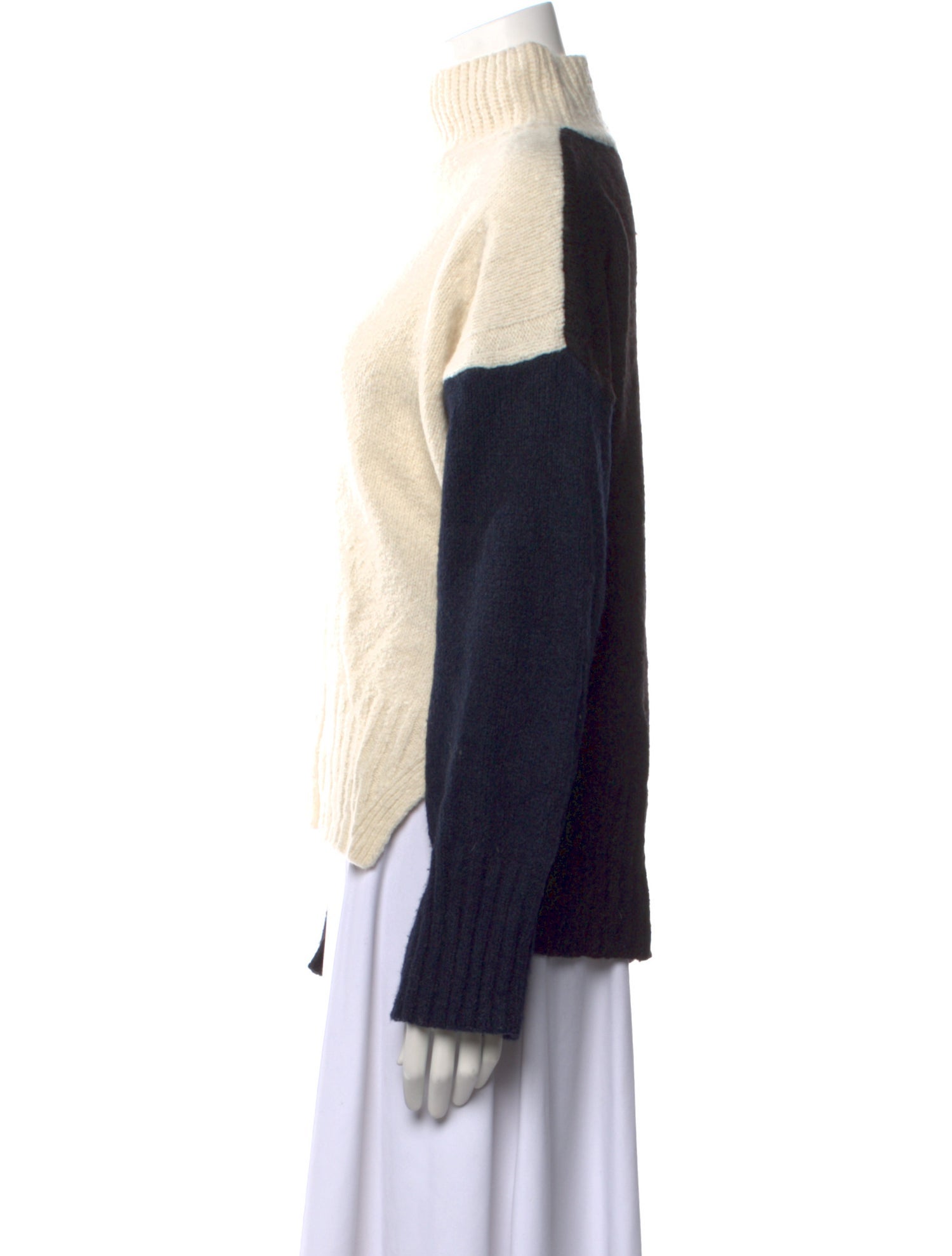 FRAME Virgin Wool Colorblock Pattern Sweater
