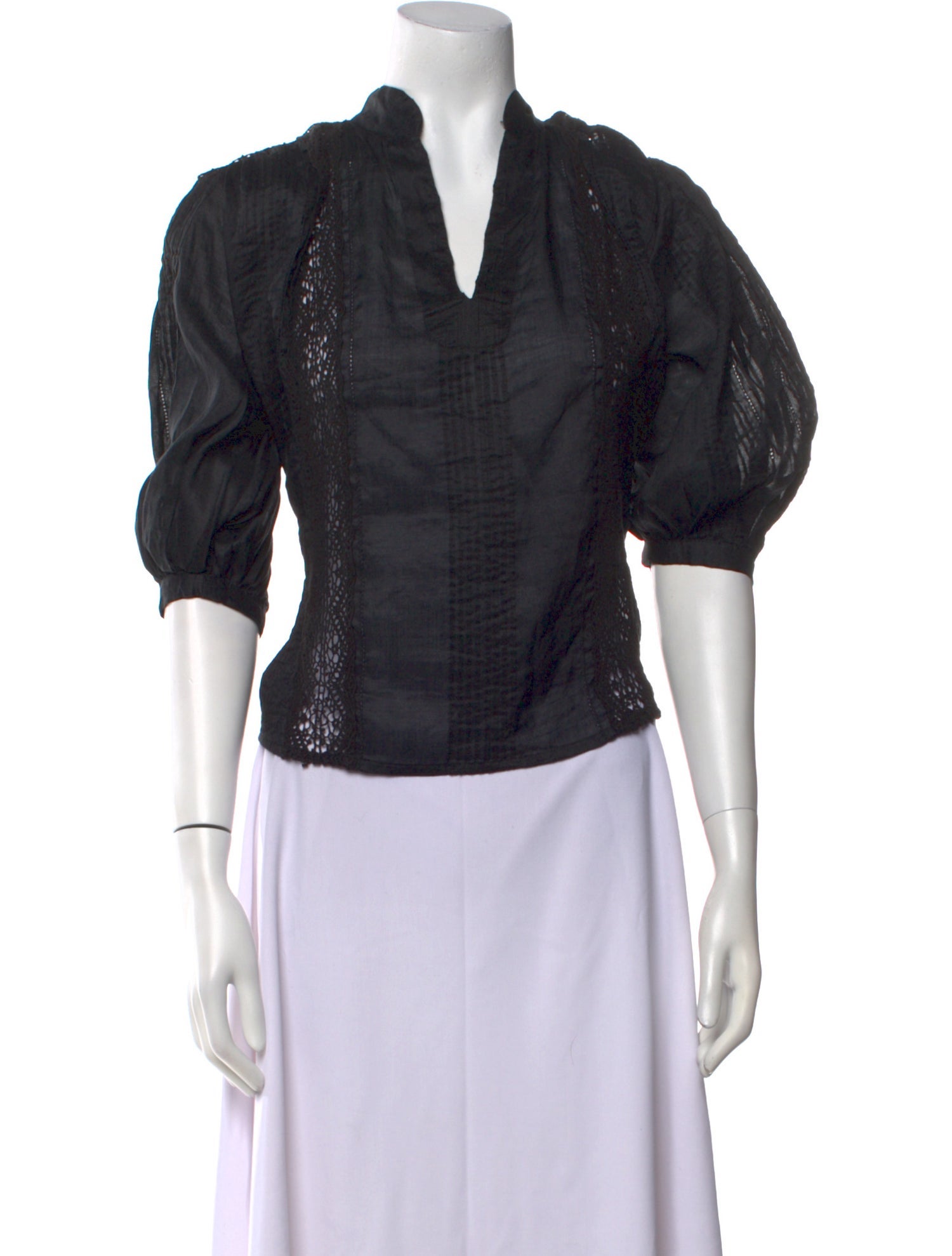 FRAME V-Neck Short Sleeve Crop Top