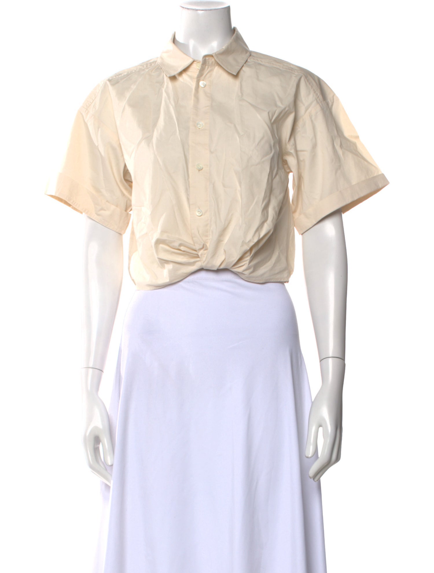 FRAME Short Sleeve Crop Top