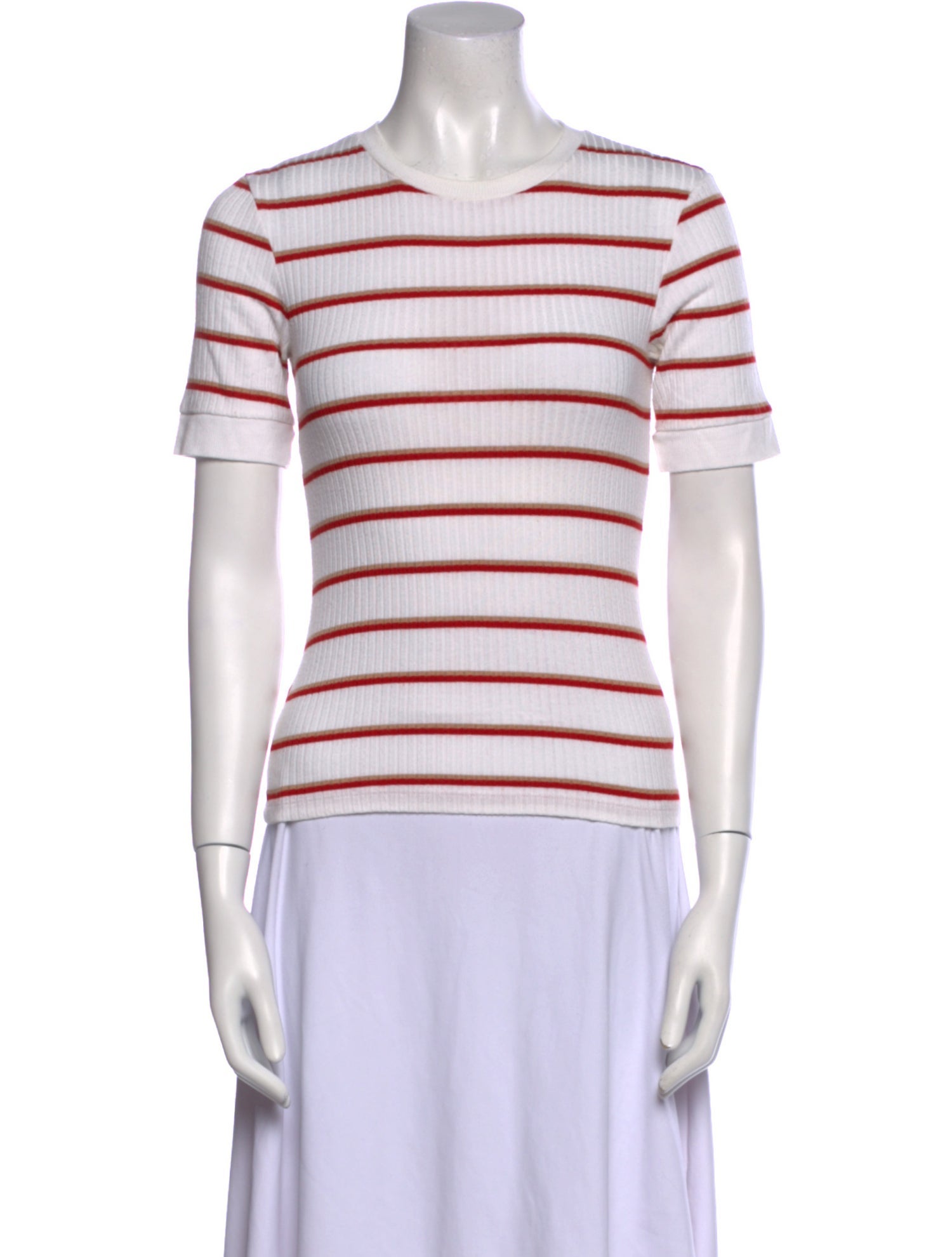 FRAME Striped Crew Neck T-Shirt