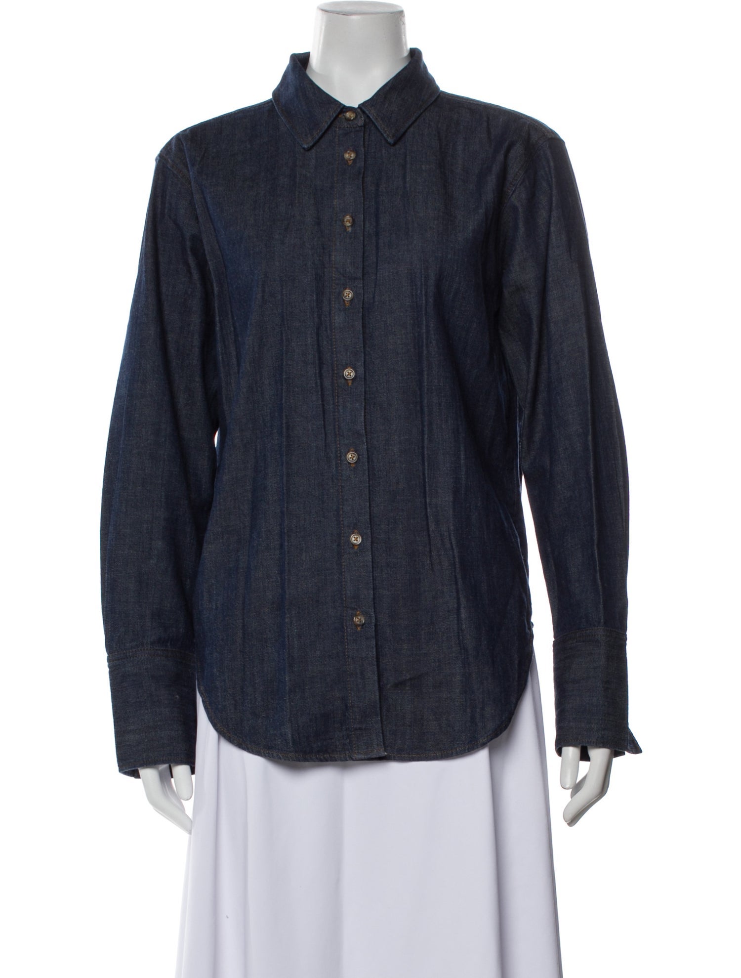 FRAME Long Sleeve Button-Up Top