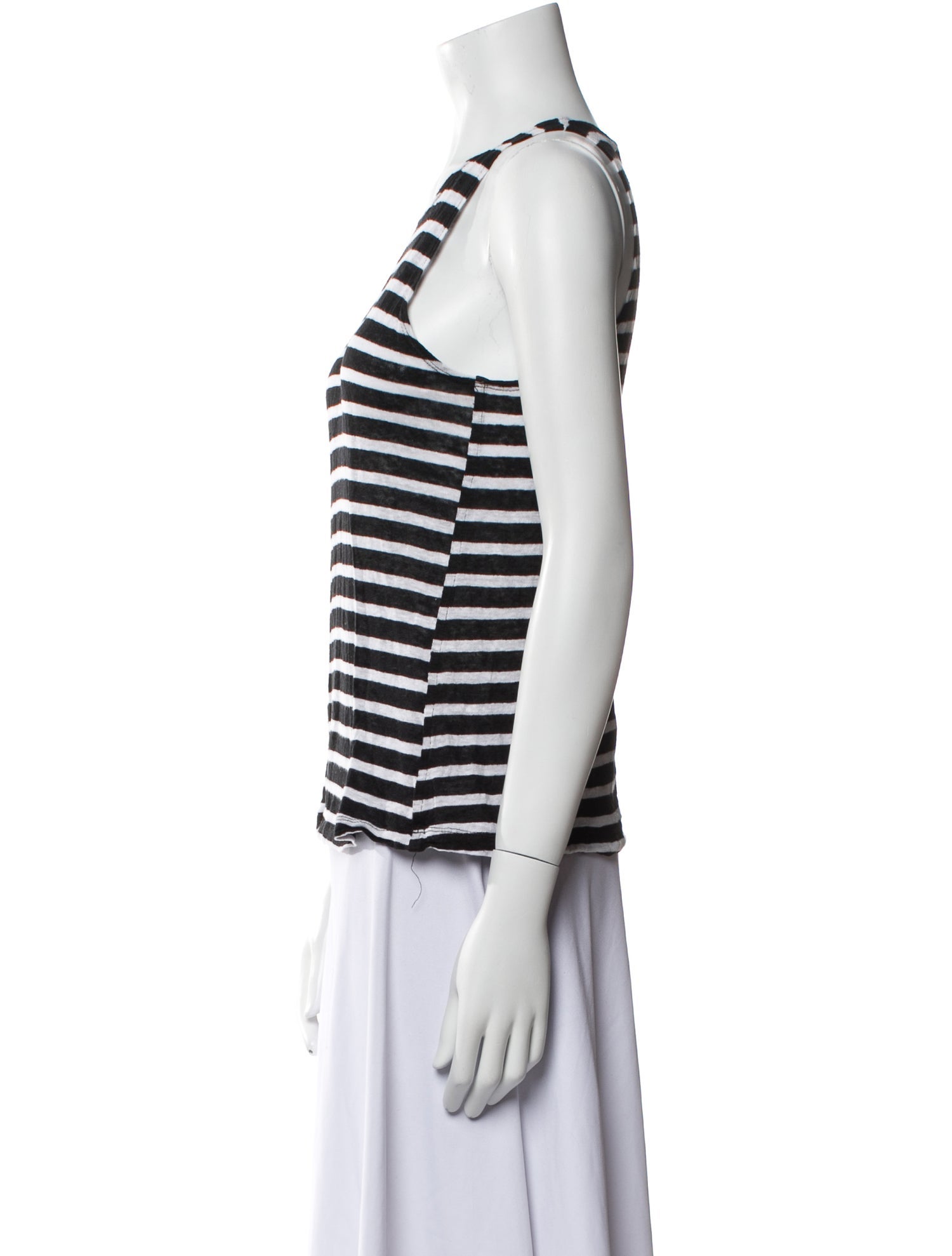 FRAME Linen Striped Top
