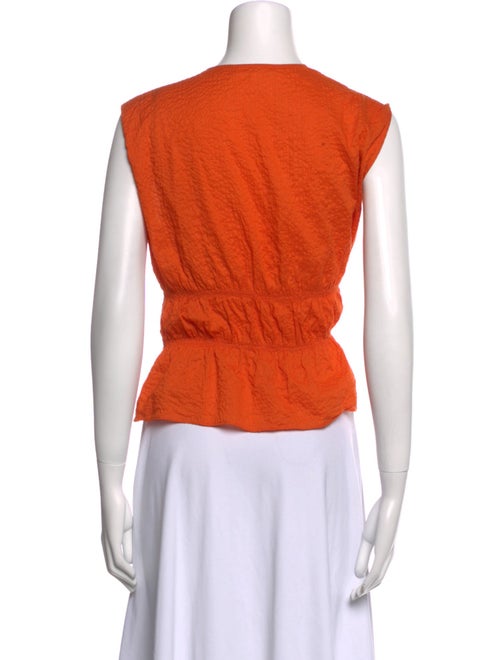 FRAME V-Neck Sleeveless Crop Top