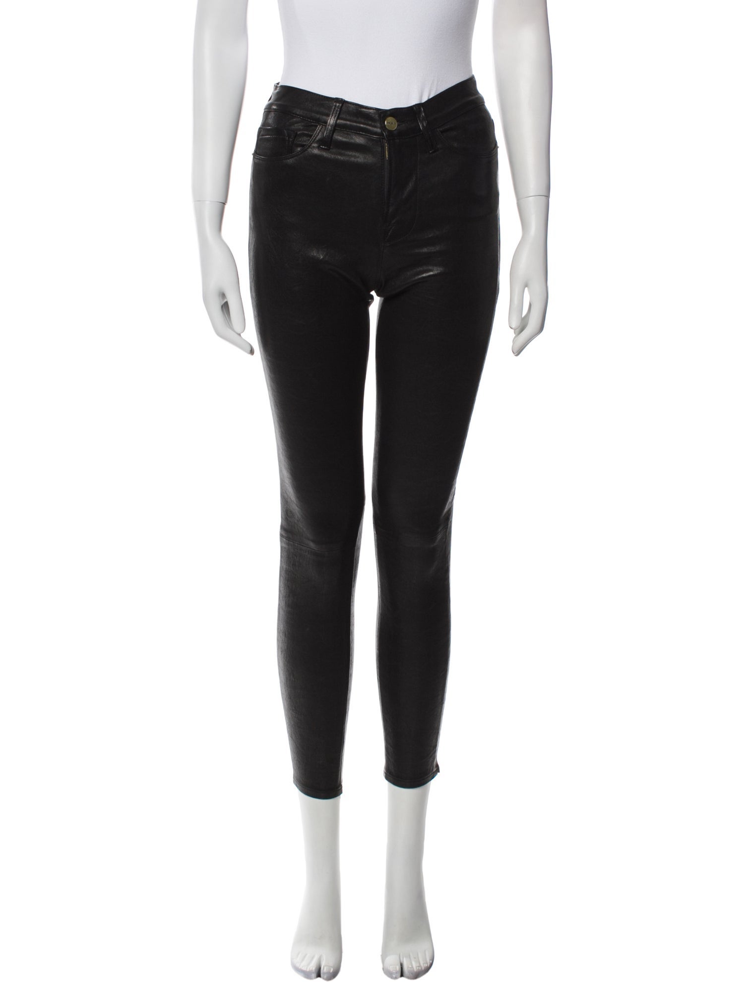 FRAME Lamb Leather Skinny Leg Pants