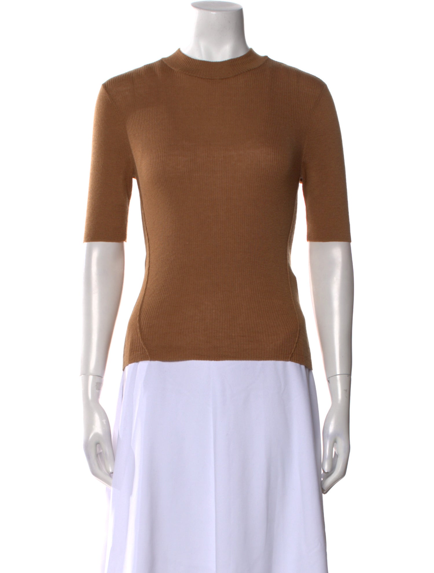 FRAME Wool Mock Neck Top