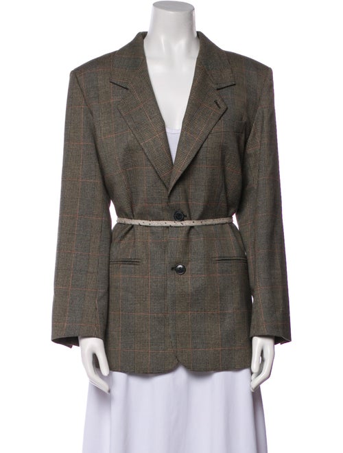 FRAME Wool Plaid Print Blazer