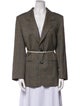 FRAME Wool Plaid Print Blazer