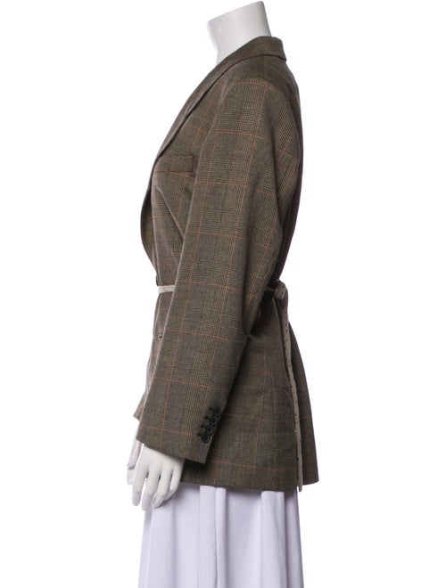 FRAME Wool Plaid Print Blazer