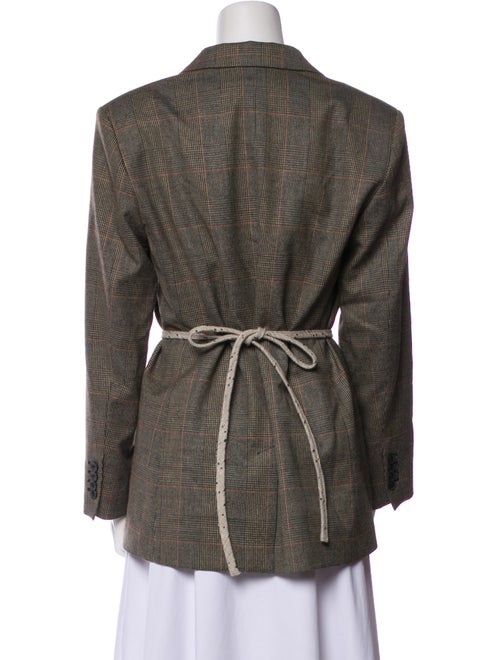 FRAME Wool Plaid Print Blazer