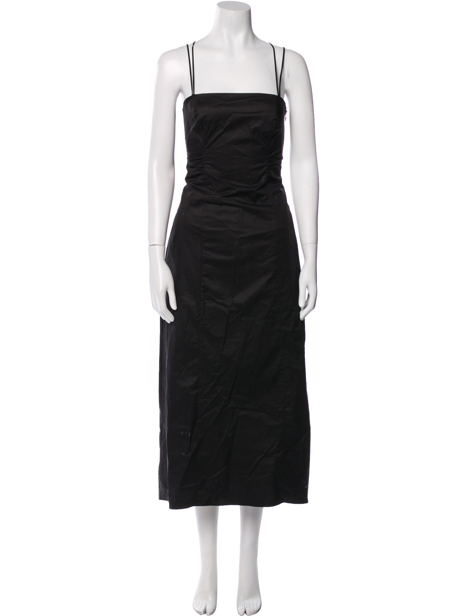 FRAME Square Neckline Midi Length Dress