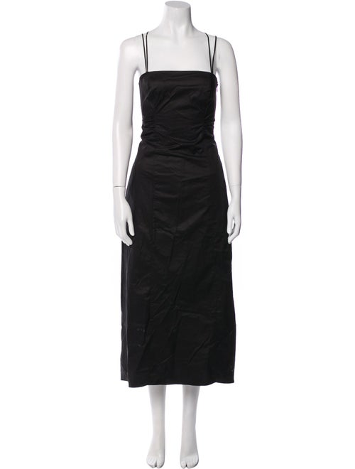 FRAME Square Neckline Midi Length Dress