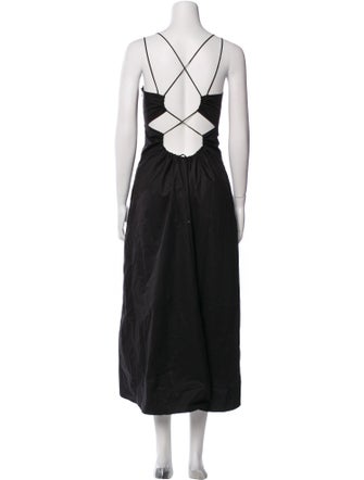 FRAME Square Neckline Midi Length Dress