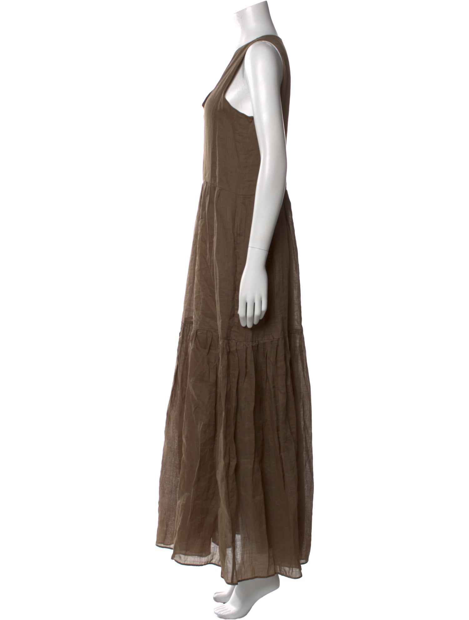 FRAME V-Neck Long Dress