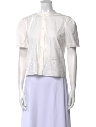 FRAME Crew Neck Short Sleeve Crop Top