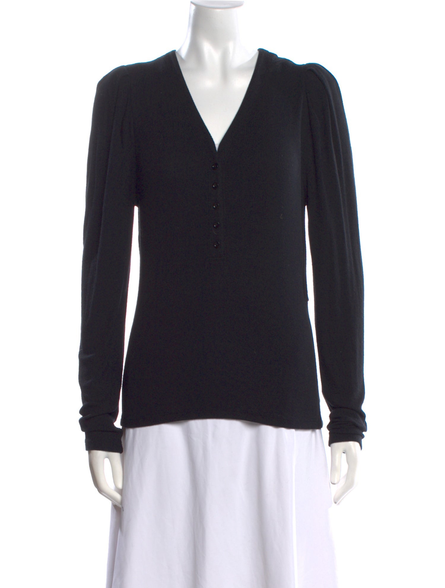 FRAME V-Neck Long Sleeve Sweatshirt