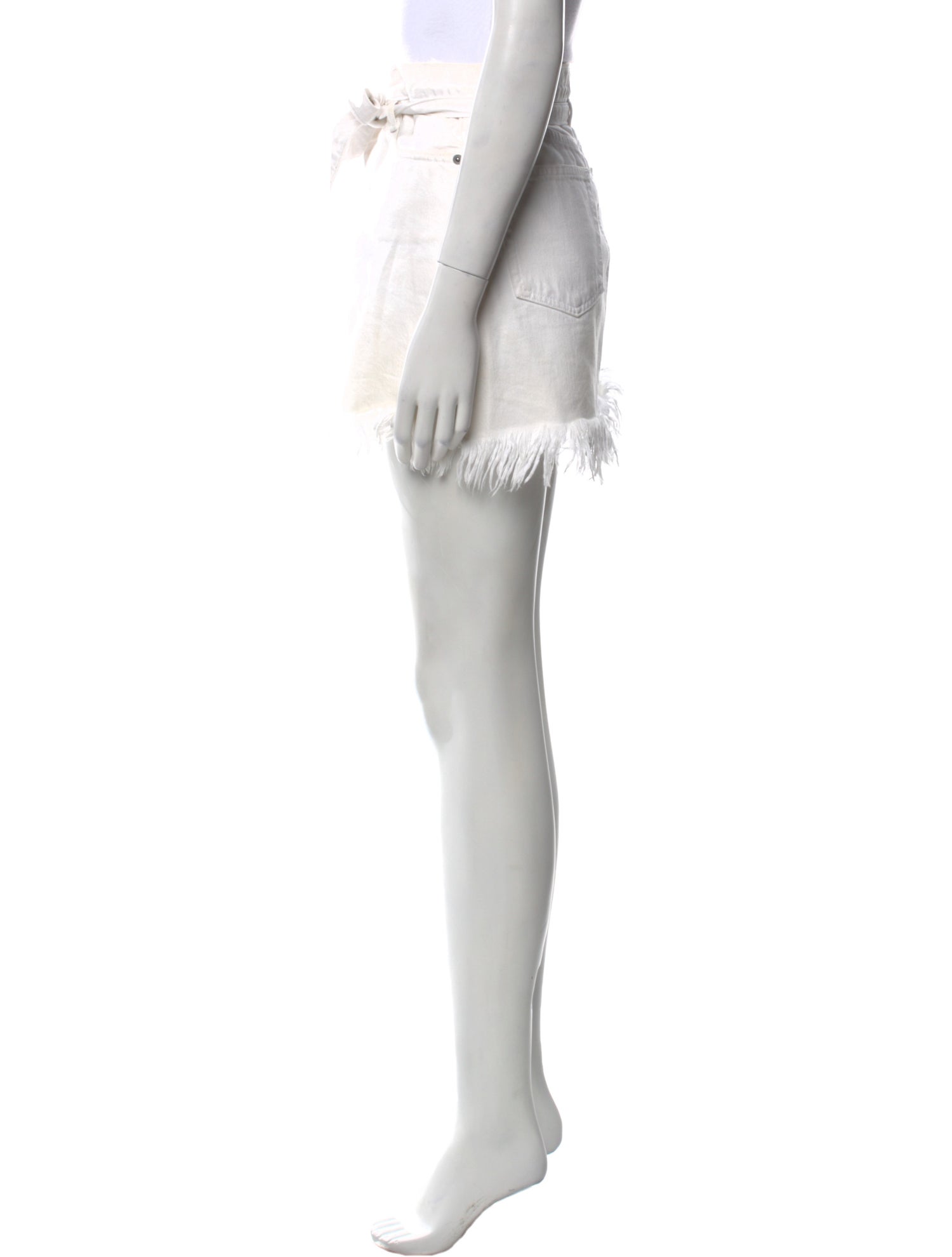 FRAME Raw-Edge Trim Mini Skirt