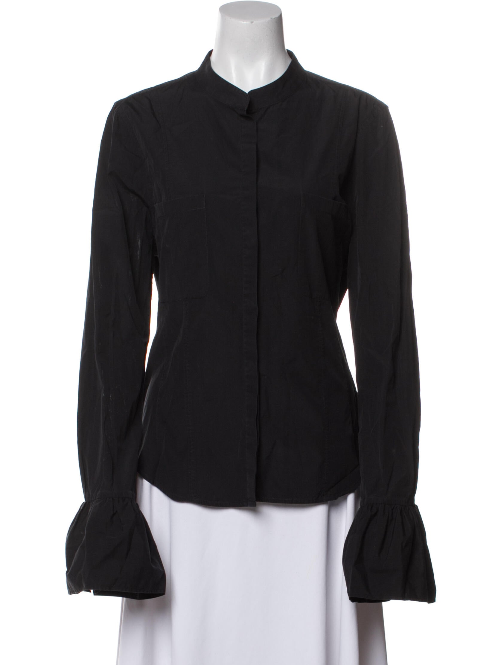 FRAME Long Sleeve Button-Up Top